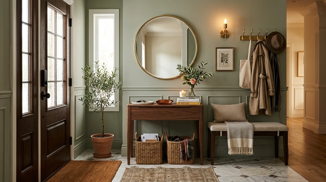 Finish with an entryway that feels neat and inviting inspiration for a small entryway.